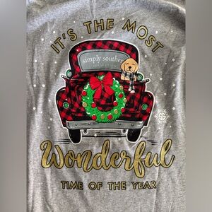 Simply Southern NWOT Holiday Plaid Long Sleeve Shirt L